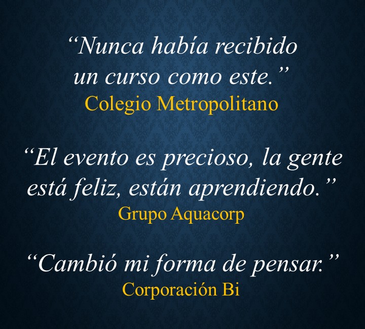 Testimonial Frank Gamez Consulting workshop talleres Pensamiento Disruptivo Estrategia creatividad Cultura