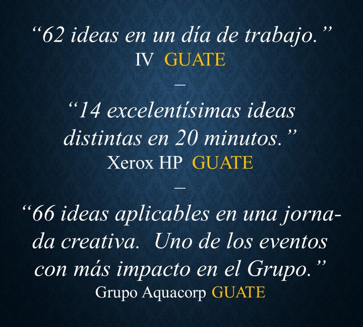 Testimonial Frank Gamez Consulting workshop talleres Pensamiento Disruptivo Estrategia creatividad Cultura